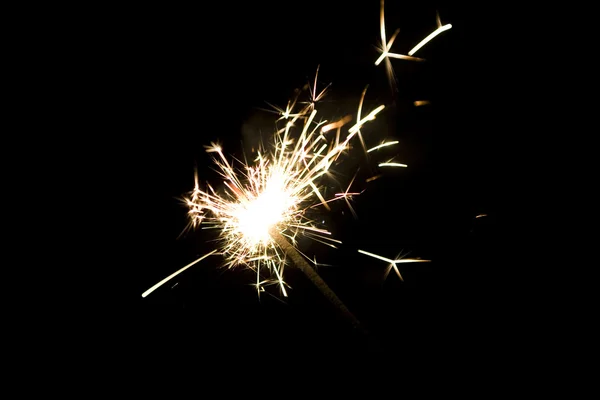 Close up of lit up sparkler — Stock Photo, Image