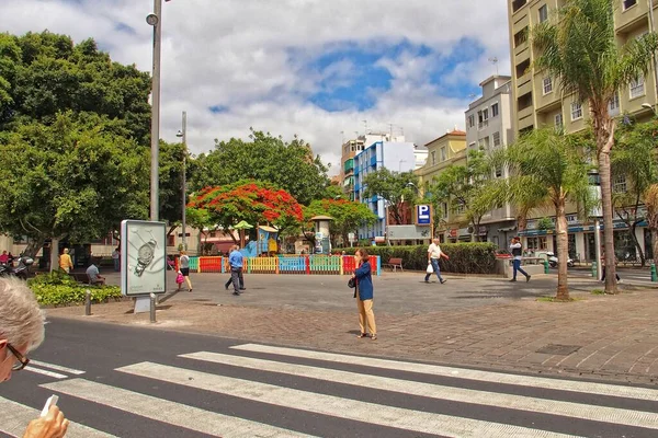 Belas Interessantes Casas Férias Coloridas Nas Ruas Cidade Espanhola Sanca — Fotografia de Stock