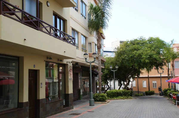 Belles Maisons Vacances Colorées Intéressantes Dans Les Rues Ville Espagnole — Photo