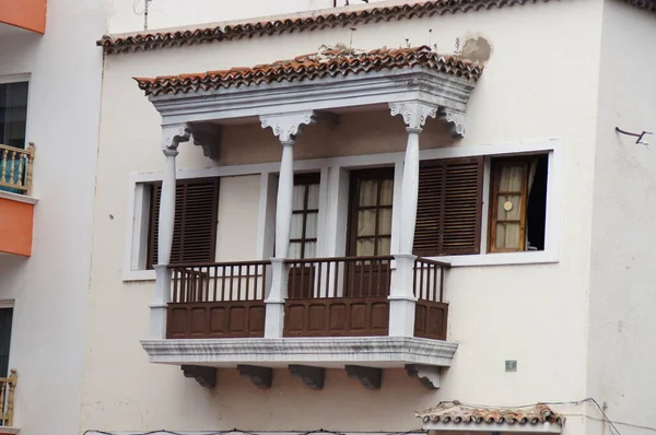 Hermosas Casas Vacaciones Coloridas Interesantes Las Calles Ciudad Española Puerto — Foto de Stock