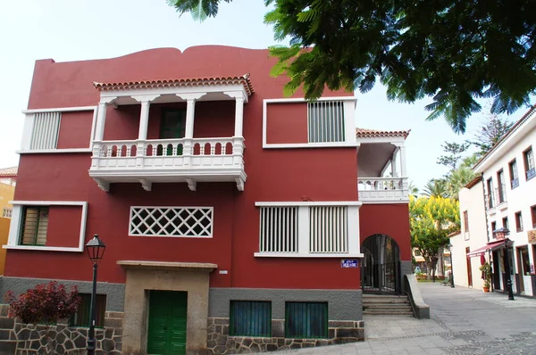 Mooie Kleurrijke Vakantiehuizen Puerto Cruz Tenerife Spanje — Stockfoto
