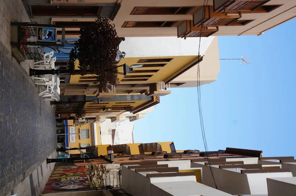 Hermosas Casas Vacaciones Coloridas Interesantes Las Calles Ciudad Española Puerto — Foto de Stock