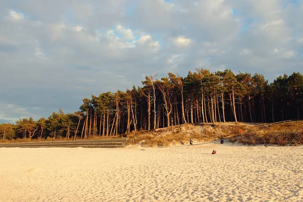 Paisagem Calma Mar Báltico Polonês Durante Pôr Sol — Fotografia de Stock
