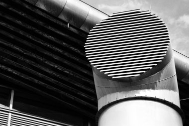 ilginç, orijinal minimalist mimari elementler, siyah ve beyaz çizgiler