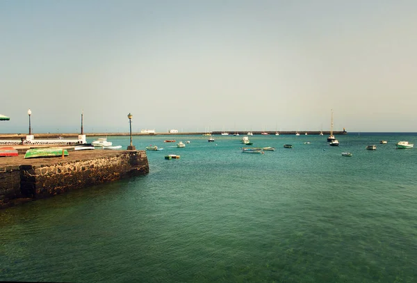 Schöne Küstenlandschaft Von Der Hauptstadt Der Kanareninsel Lanzarote Arrecife Spanien — Stockfoto