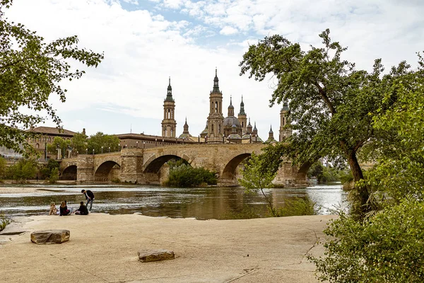 Hermoso Paisaje Catedral Nuestra Del Pilar Vista Basílica Desde Río —  Fotos de Stock