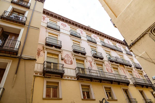 Spanya Nın Zaragoza Şehrinde Dar Sokakları Olan Güzel Ilginç Şehir — Stok fotoğraf