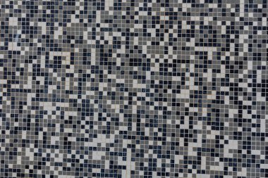 Küçük kare seramik karolardan yapılmış güzel siyah beyaz arkaplan