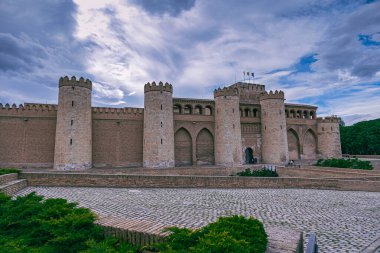 İspanya 'nın Zaragoza kentindeki güzel Fas tarihi sarayı