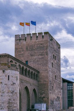 İspanya 'nın Zaragoza kentindeki güzel Fas tarihi sarayı