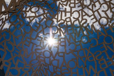 beautiful spanish symbol city of Zaragoza El alma del Ebro in a sunny day