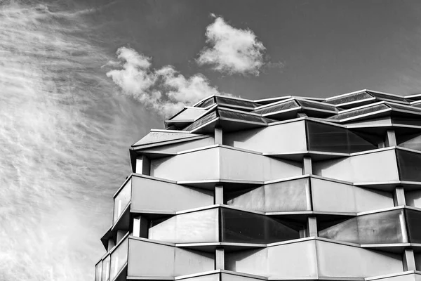 Krásná Zajímavá Moderní Budova Architektonické Zázemí Zaragoza Španělsko — Stock fotografie
