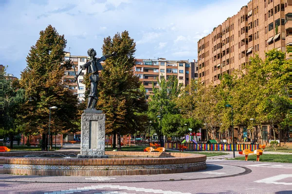 Herfst Stadslandschap Stad Zaragoza Spanje — Stockfoto