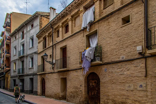 Spanya Nın Tarihi Zaragoza Şehrinin Güzel Sokakları — Stok fotoğraf