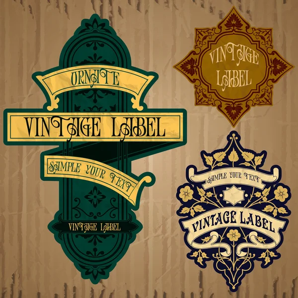 Vecteur vintage articles : label art nouveau — Image vectorielle