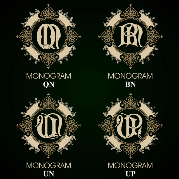 Vintage Monogram - 4 set