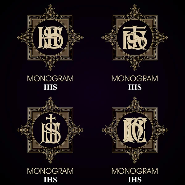 Vintage Monogram - 4 set