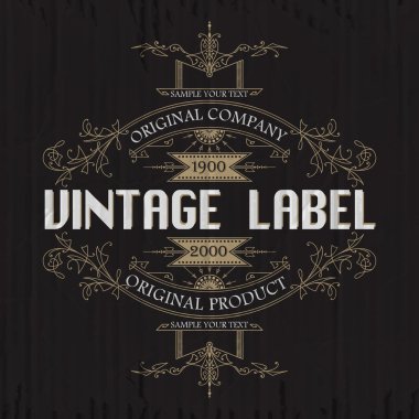 Vintage tipografik etiket sigorta primi