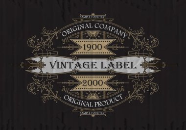 Vintage tipografik etiket sigorta primi