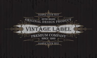 Vintage tipografik etiket sigorta primi