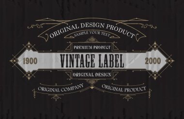 Vintage tipografik etiket sigorta primi