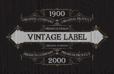 Vintage tipografik etiket sigorta primi