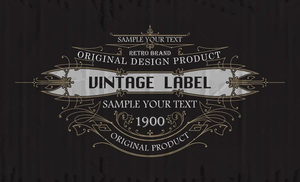 Vintage typographic label premium — Stock Vector