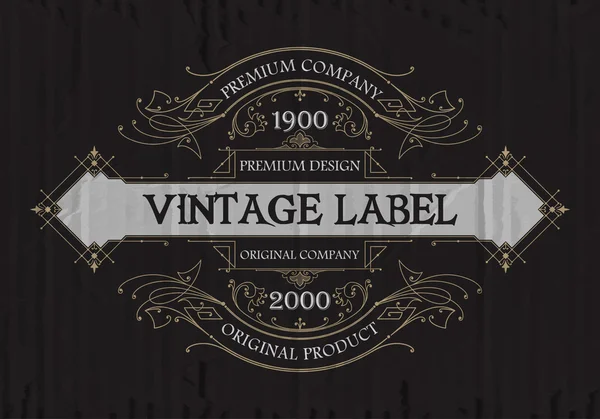 Premium etichetta tipografica vintage — Vettoriale Stock