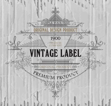 Vintage tipografik etiket sigorta primi