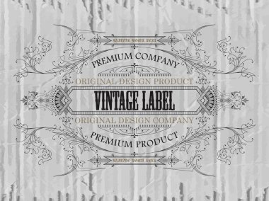 Vintage tipografik etiket sigorta primi