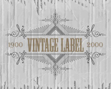 Vintage tipografik etiket sigorta primi