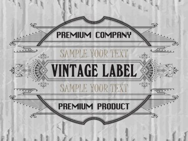 Vintage tipografik etiket sigorta primi