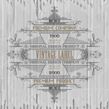 Vintage tipografik etiket sigorta primi