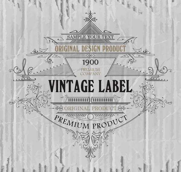 Premium etichetta tipografica vintage — Vettoriale Stock