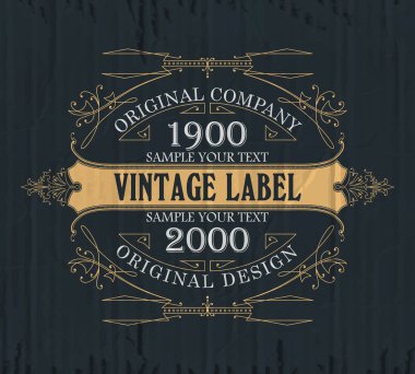 Vintage tipografik etiket sigorta primi