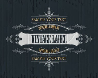 Vintage tipografik etiket sigorta primi