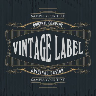 Vintage tipografik etiket sigorta primi