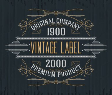 Vintage tipografik etiket sigorta primi