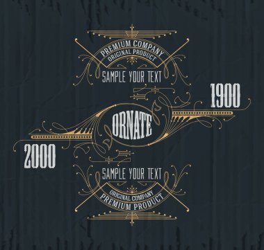 Vintage tipografik etiket sigorta primi