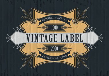 Vintage tipografik etiket sigorta primi