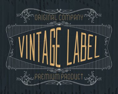 Vintage tipografik etiket sigorta primi