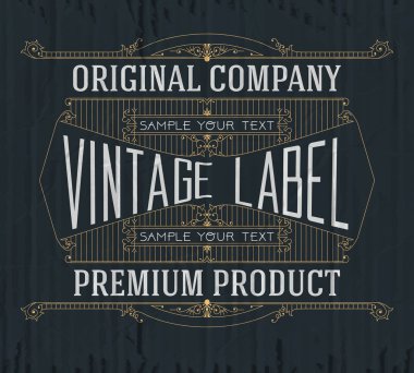 Vintage tipografik etiket sigorta primi