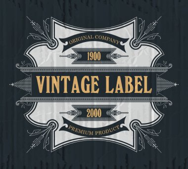 Vintage tipografik etiket sigorta primi