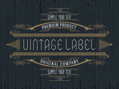 Vintage tipografik etiket sigorta primi