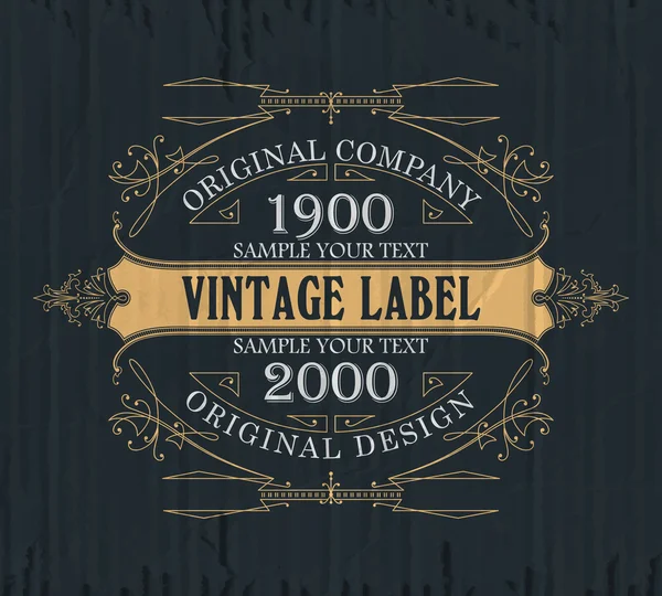 Premium etichetta tipografica vintage — Vettoriale Stock