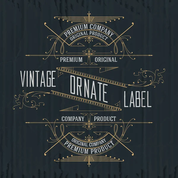 Prémio de rótulo tipográfico vintage — Vetor de Stock