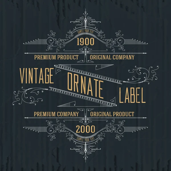 Vintage typographic label premium — Stock Vector