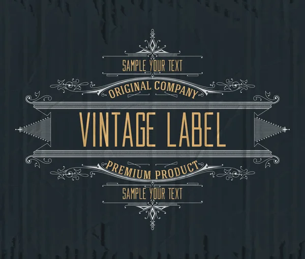Étiquette typographique vintage premium — Image vectorielle