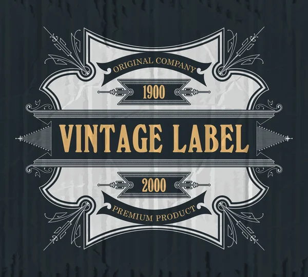 Premium etichetta tipografica vintage — Vettoriale Stock