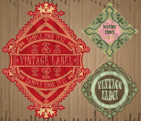 Vecteur vintage articles : label art nouveau — Image vectorielle